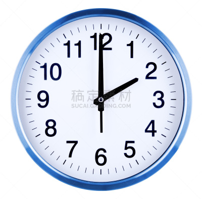 白色背景,挂钟,分离着色,白色,时间,数字2,背景分离,波兰,钟面,金属质感