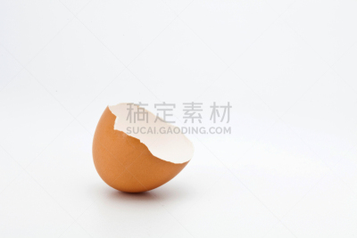 白色背景,蛋,褐色,新的,水平画幅,家禽,生食,膳食,想法,白色