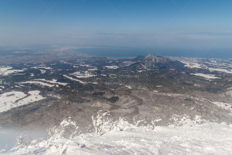 冬天,山,daisen,鸟取,活力,运动,本州岛中国地区,鸟取县,户外,晴朗