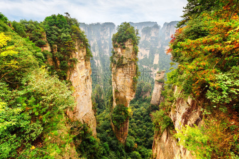 风景,山,头像,石英砂岩,柱子,国内著名景点,世界遗产,沙岩,公园,喀斯特