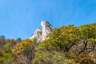 改变形式,叶子,雪岳山,岩石山,春川,首尔,天空,旅行者,光,灌木