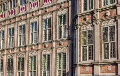 Windows of the Duivelshuis in Arnhem