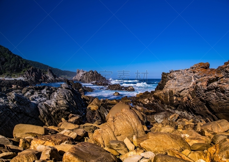 海浪,海岸线,水獭,印度洋,小路,水,天空,暴风雨,水平画幅,无人