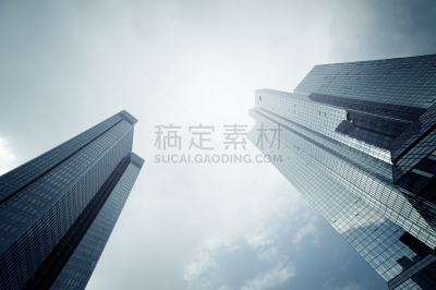 现代,建筑,法兰克福,德国,大厦185,商品交易会大厦,未来,外立面,水平画幅,正下方视角