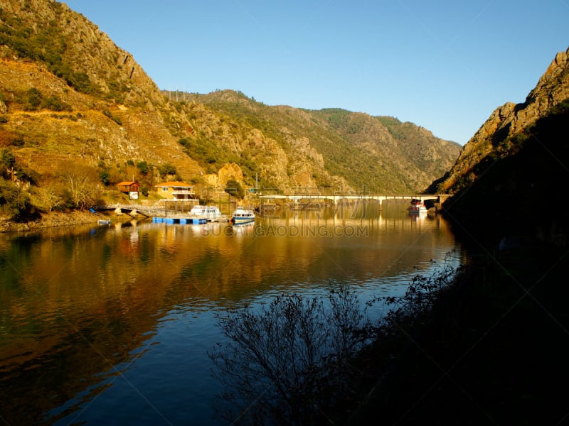 河流,自然,水,宁静,水平画幅,绿色,地形,岩石,无人,加利西亚