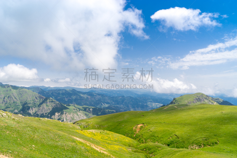 夏天,山,土耳其,阿尔特温,苏格兰高地,高原,天空,水平画幅,云,无人