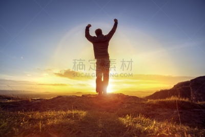 男人,幸福,礼拜者,祈祷式,欣喜若狂,高举手臂,灵性,欢乐