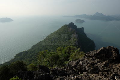 泰国,山,洛姆,巴蜀,渔船,田径赛,自然,旅游目的地,水平画幅,无人