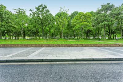 绿色,市区路,侧面视角,居住区,街道,风景,环境保护,路,景观设计,看风景