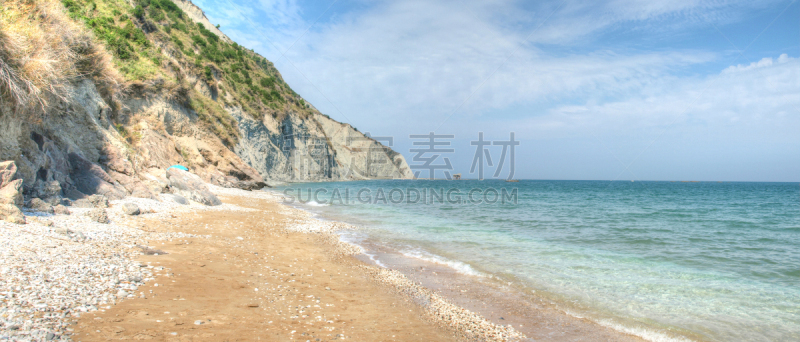 全景,海滩,自然,天空,非都市风光,旅游目的地,水平画幅,无人,蓝色,夏天