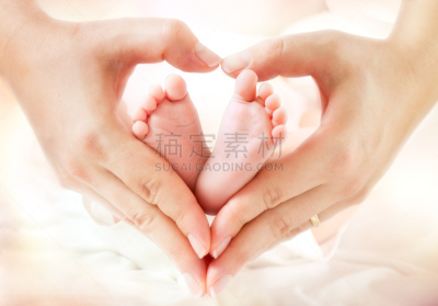 新生儿,母亲,足,童年,手,心型,婴儿,人类脚趾,新生活,健康保健