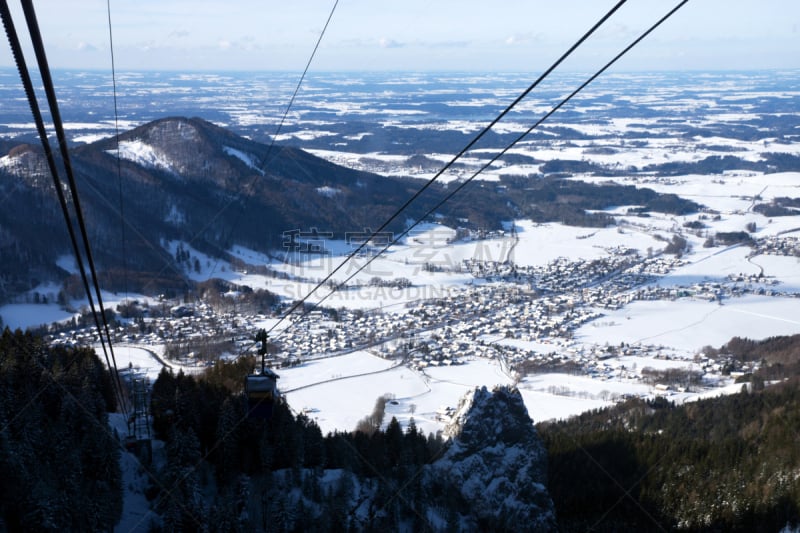 坎彭完特,巴伐利亚,德国,基姆高尔阿尔卑斯山,基姆高,水平画幅,雪,无人,滑雪运动,户外