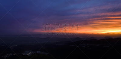 都市风景,城市,山顶,天空,水平画幅,山,曙暮光,户外,云景,气候与心情