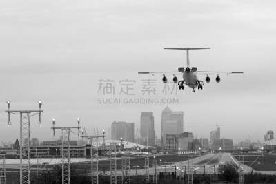城市天际线,伦敦城市机场,着陆灯,the o2,飞机跑道,水平画幅,户外,公司企业,乘客,商务