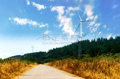 山,风轮机,天空,风,水平画幅,风力,能源,动物身体部位,涡轮,布劳甘山