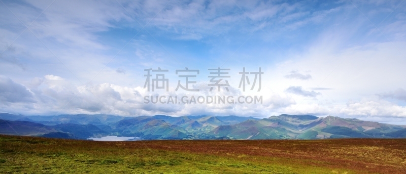 德文特水库,山脉,太阳,巴索市,德文特河瀑布,格里斯代尔派克,巴森斯韦特湖,沃斯代尔黑德,高椅山脊,大盖博山