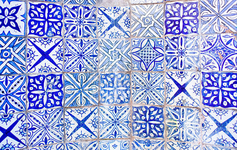 白色,蓝色,瓷砖,背景,马略尔卡陶器,天青石,依兹尼克,巴塞罗那,古董,水平画幅