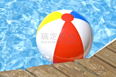 明亮,海滩充气球,球,水,水平画幅,沙滩派对,平视角,游泳池,夏天,户外
