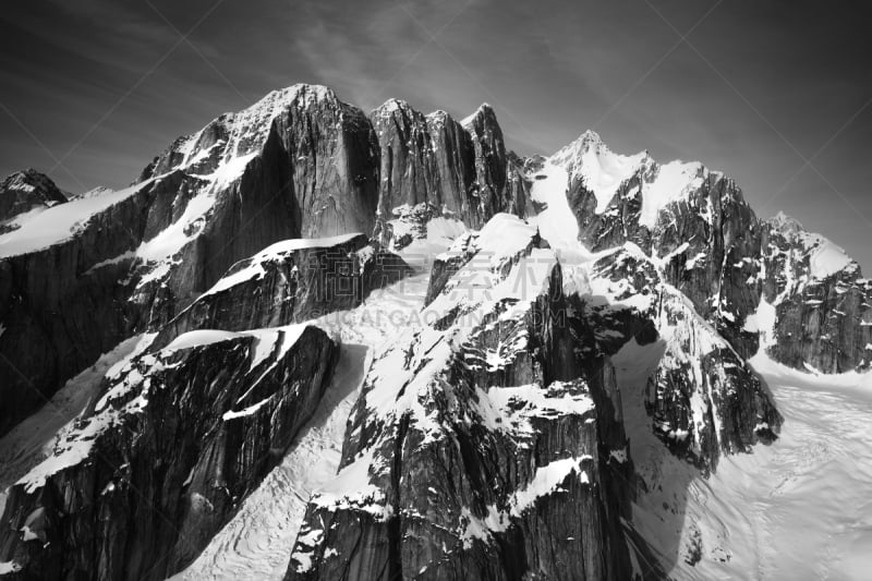 莫斯之牙,山,麦金利峰,水平画幅,雪,无人,尖利,户外,北美,白色