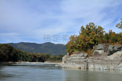 长土吕,荒川河,崎玉县,日本,天空,沟壑,水平画幅,无人,岩层,户外