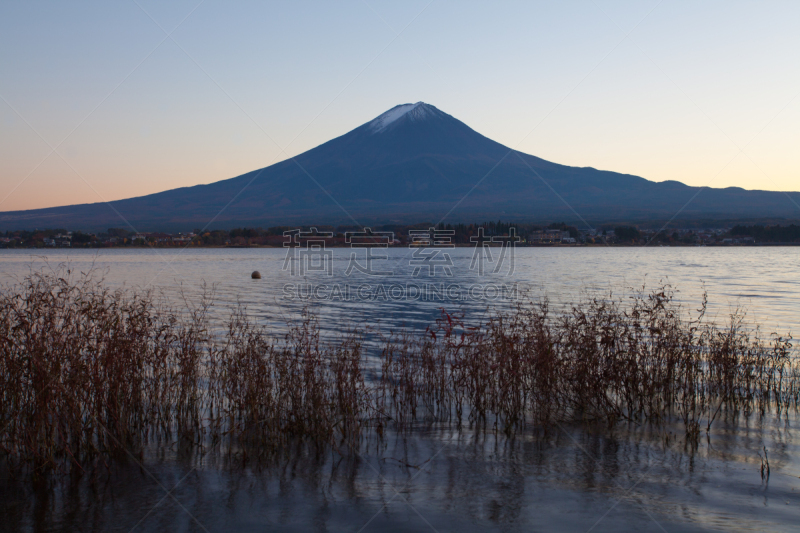 富士山,山,河口湖,富士河口湖,水,天空,美,水平画幅,雪,无人