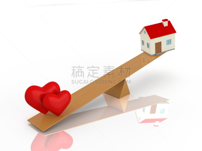 三维图形,心型,模型,住房,跷跷板,储蓄,水平画幅,形状,无人,符号