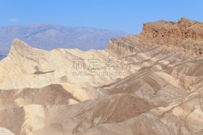 扎布里斯基角,美国,加利福尼亚,看风景,德所拉辛峡谷,帕纳明特山脉,死亡谷沙漠,岩层,莫哈韦沙漠,美