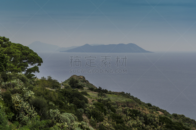 岛,海岸线,西西里,北,全景,水,天空,水平画幅,无人,夏天