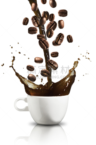 咖啡,咖啡豆,黑咖啡,撒出,垂直画幅,烤咖啡豆,褐色,芳香的,无人,饮料