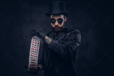 魔术师,纸牌,进行中,魔术,艺术家,性格,错觉,仅男人,仅成年人,理发师