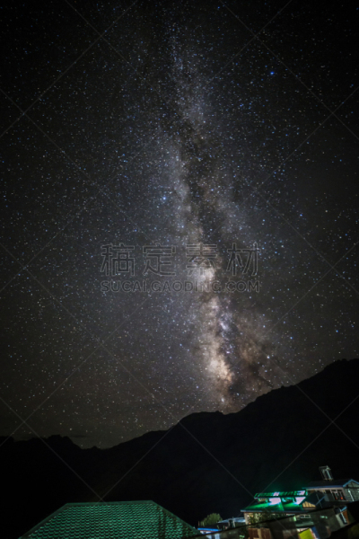 星星,银河系,乡村,在上面,垂直画幅,天空,星系,光,圆顶帐篷,山脊