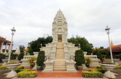 银寺,金边,水平画幅,建筑,柬埔寨,无人,宫殿,居住区,东南亚,寺庙