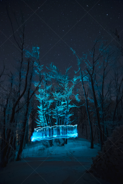 照明设备,森林,垂直画幅,绘画插图,天空,风,星星,夜晚,雪,手电筒