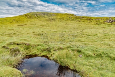 苏格兰,夏天,风景,正面视角,天空,水平画幅,山,动物身体部位,户外,阿斯潘海伦德