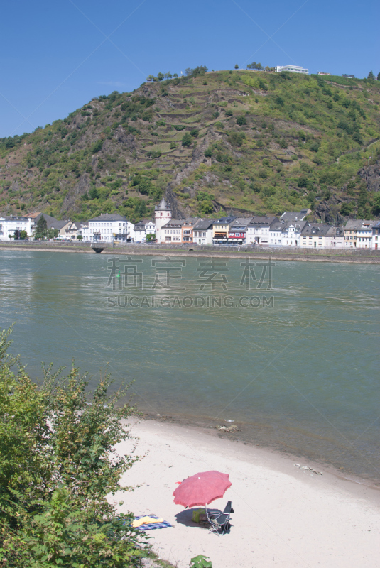 莱茵河,德国,圣马洛,垂直画幅,莱茵兰-普法尔茨州,旅游目的地,圣高尔郝善,无人,欧洲,户外