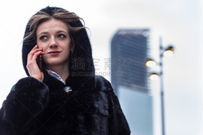 办公室,女孩,经理,商务,寒冷,仅一个女孩,一个人,环境,霜,雪