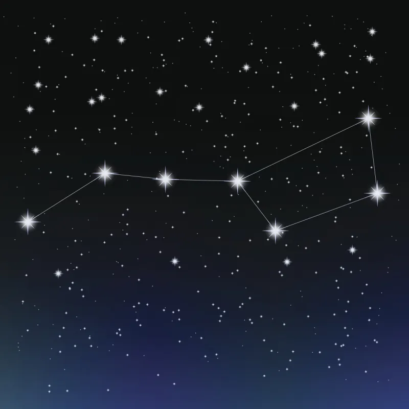 北斗七星 星座 星形 星星 长柄勺 天空 星系 夜晚 绘画插图图片素材下载 稿定素材