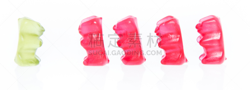 熊,糖果,水平画幅,绿色,可爱的,无人,不健康食物,全景,果冻,抽象