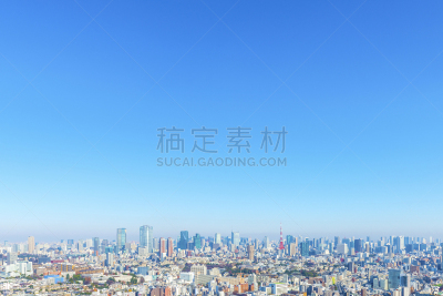 东京塔,东京,晴朗,地形,白昼,伦敦城,天空,留白,城镇景观,水平画幅