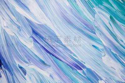 水鸭,蓝色,抽象,笔触,青绿色,白色,留白,新粉刷的,未来