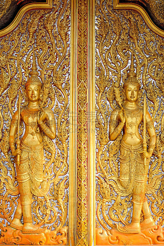 寺庙,门,华特-萨桑格,垂直画幅,式样,建筑,无人,手艺,泰国,佛教