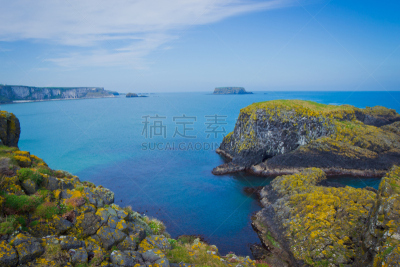 风景,海岸地形,卡里克索桥,爱尔兰海,北爱尔兰,水,地名,水平画幅,人群,夏天