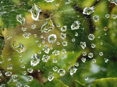 蜘蛛网,露水,自然,水,自然现象,水平画幅,无人,抽象,飘然,光