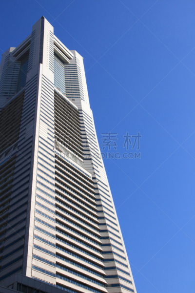 横滨地标大厦,横滨高速铁路,横滨,垂直画幅,天空,城镇景观,无人,符号,户外,白色