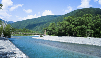 天空,河流,蓝色,休闲活动,水平画幅,长野县,无人,夏天,户外,钓鱼