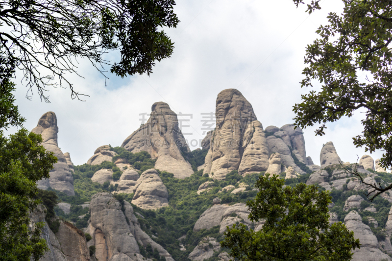 蒙特塞拉特,著名景点,岩石,户外,天空,旅行者,高处,欧洲,自然,风景