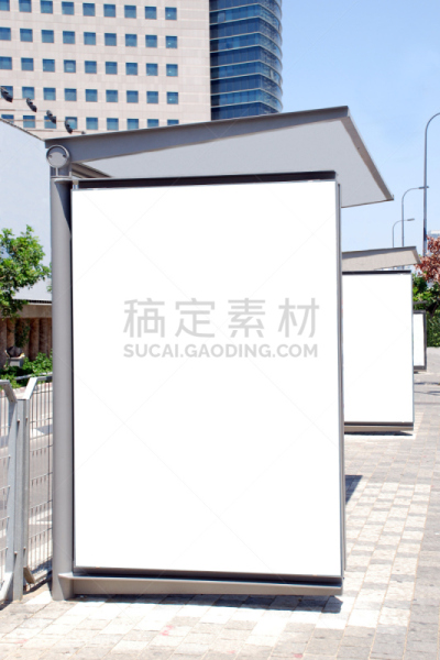 标志,空白的,白色,公车站,巴士站的海报,公共汽车站,垂直画幅,消息,户外,市场营销