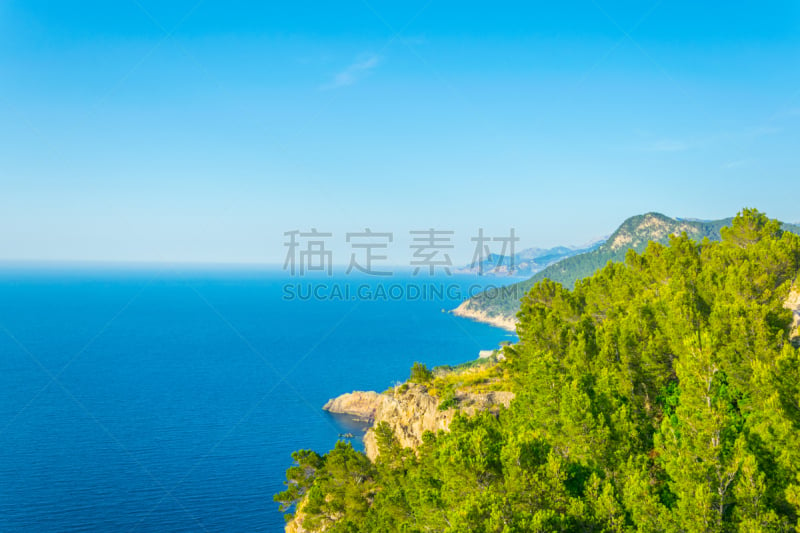 撕破的,海岸线,马略卡,西班牙,看风景,sexton,面向陆地,自然界的状态,野生动物,地中海