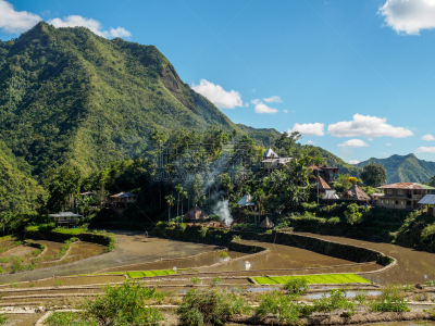 水稻梯田,菲律宾,巴拿威,自然,水平画幅,无人,乡村,户外,山,亚洲
