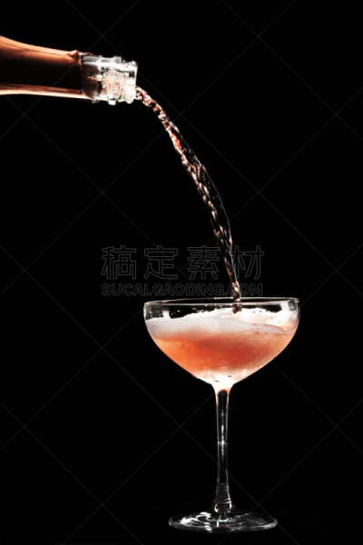 玻璃,香槟,阔口酒杯,垂直画幅,葡萄酒,饮食,普罗赛柯起泡酒,桃红香槟,无人,香槟杯